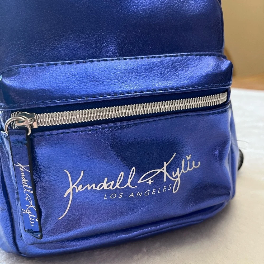 Kendall & Kylie Metallic Royal Blue Mini Backpack